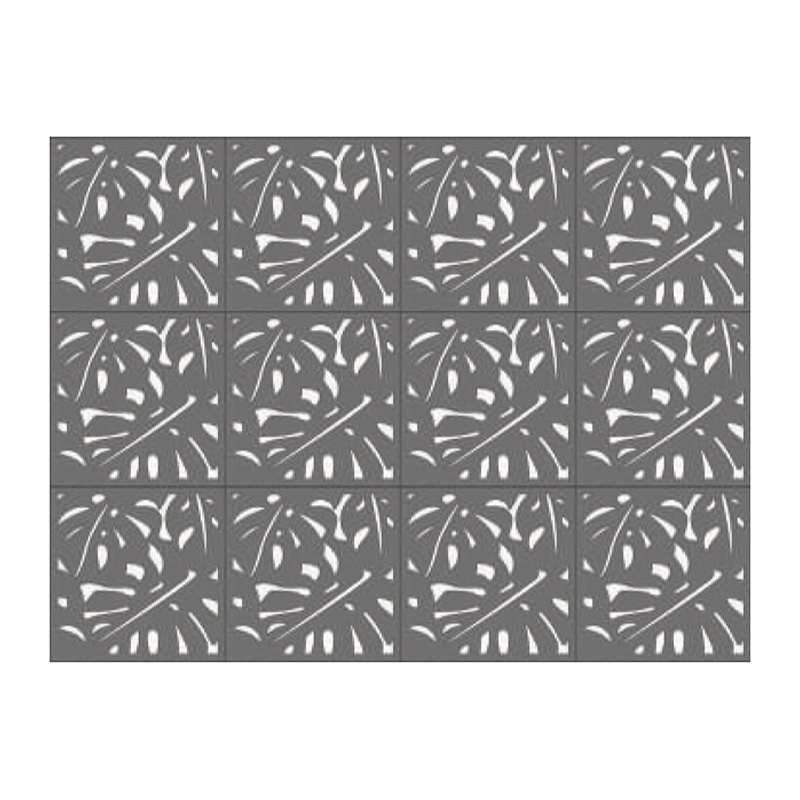 ผนังตกแต่ง เอสซีจี รุ่นเฟรทเวิร์ค ลาย Monstera-1 ขนาด 100x100x0.8 ซม. สีรองพื้น