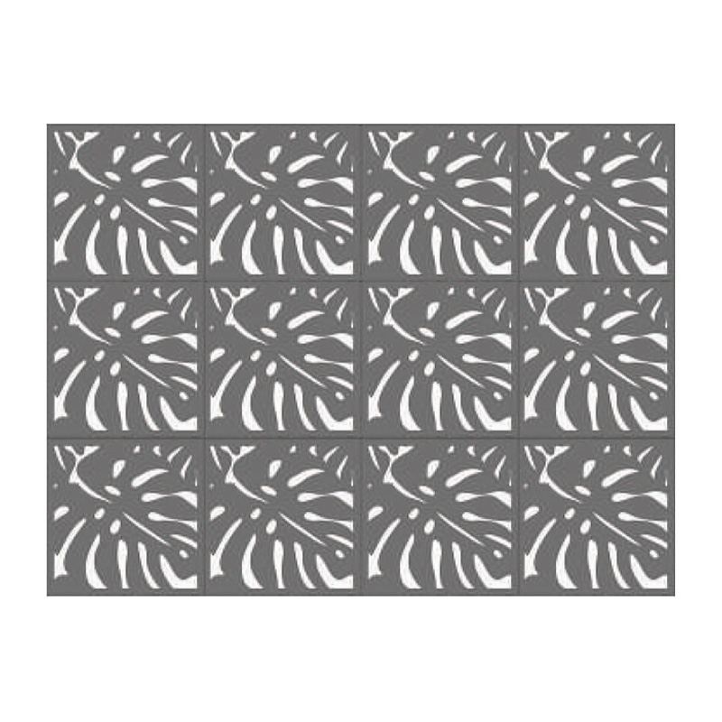 ผนังตกแต่ง เอสซีจี รุ่นเฟรทเวิร์ค ลาย Monstera-1 ขนาด 100x100x0.8 ซม. สีรองพื้น