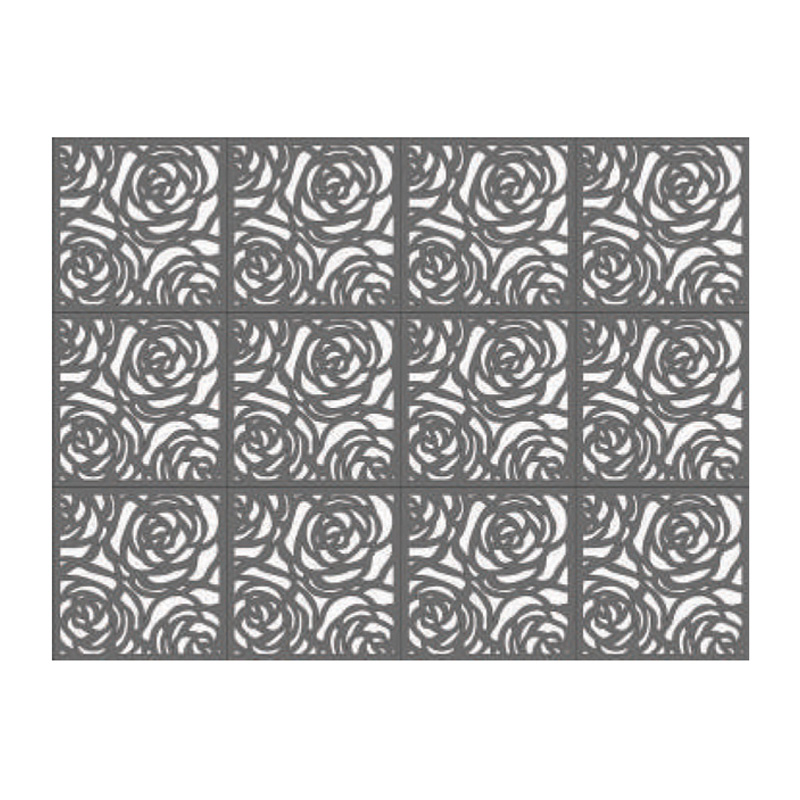 ผนังตกแต่ง เอสซีจี รุ่นเฟรทเวิร์ค ลาย Rose ขนาด 100x100x0.8 ซม. สีรองพื้น