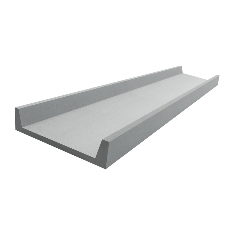 วัสดุตกแต่ง เอสซีจี รุ่น ซี-ชาแนล กว้าง 22.3 ซม. ขนาด 22.3x300x1.2 ซม. ปีกสูง 5 ซม. สีซีเมนต์